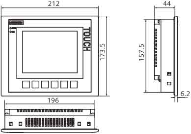 SIEMENS+6AV6 640-0DA11-0AX0微型面板+安装方式1